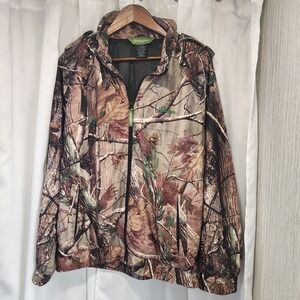 Remington Jacket Mens L Realtree Camo Lined Hunting Break Up Infinity Hooded‎